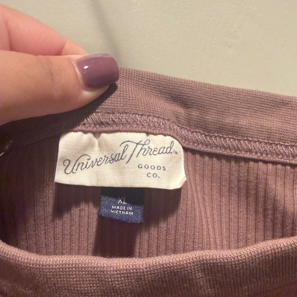 Universal Thread Dusty Pink Ribbed Top - Picture 5 of 6